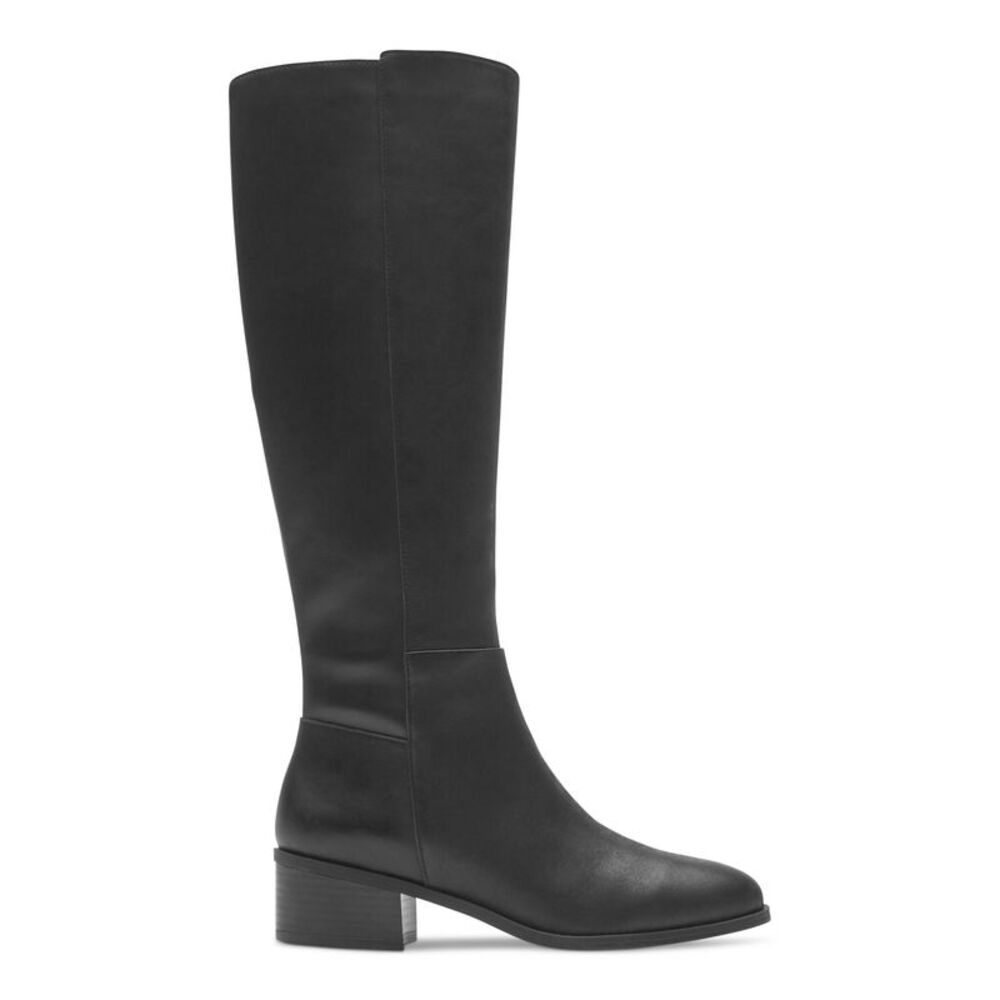 NWT ROCKPORT Womens Black Evalyn Round Toe Block Heel Leather Riding Boot 7